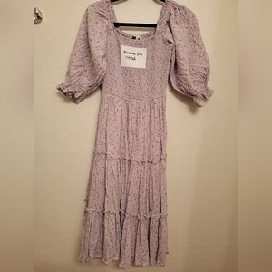 Ivy city co purple Madeline smoked cottagecore dress